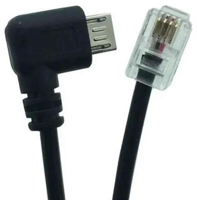 Alt view image 4 of 5 - 0.25M Micro USB Male to RJ9 4P4C Male Extension Adapter Cable, MicroUSB to RJ9 4P4C Converter Wire for Handset Headsets, Telephone Receiver & Custom DIY Hardware Projects