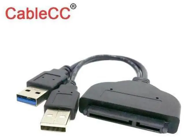 Main image of USB 3.0 to SATA 22Pin 2.5Inch HDD SSD Adapter Cable, USB3.0 to SATA 22P Hard Drive Converter with Auxiliary USB Power Cord for 2.5 Inch SATA Hard Disk Drives