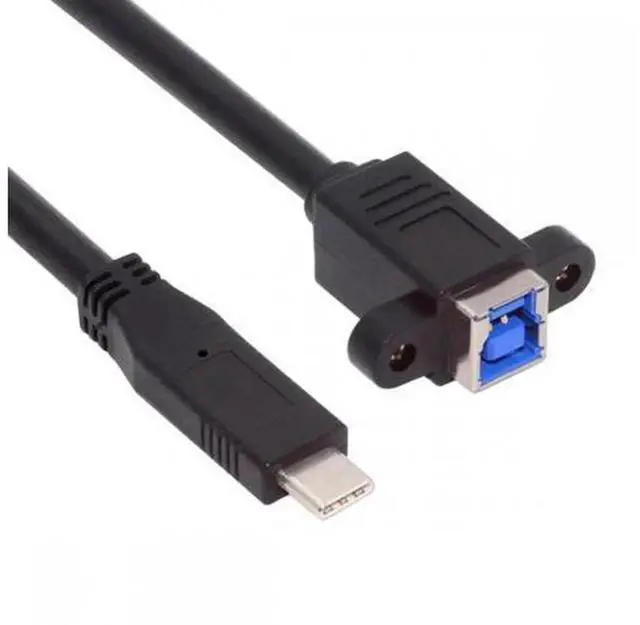 Main image of 30cm USB 3.0 TypeB Female to USBC Male Extension Cable, 5Gbps HighSpeed Data Transfer Cord for SSD Drives, External Disk, Cameras, Printer & USBC Host Device Connection