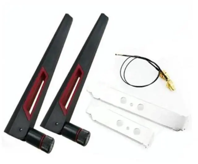Main image of 2×8dBi DualBand M.2 WiFi Antenna Set, MHF4 U.FL IPEX4 to RPSMA Pigtail Cables, Compatible With AX210 AX200 9260 9560 NGFF M.2 Wireless Network Cards