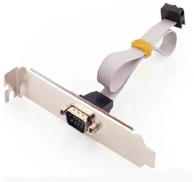 Main image of Motherboard 10Pin Header to DB9 RS232 Serial Port Bracket Extension Cable, 10P to 9P DB9 Male COM Port Adapter Cord, Desktop Internal Bracket Cable for Industrial Serial Device Connection
