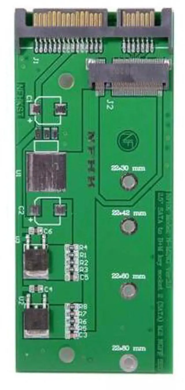 Alt view image 3 of 7 - Chenyang M.2 NGFF B/MKey SATA SSD to 2.5" SATA PCB Converter Adapter, Not Support NVMe SSD, M2 SATA to 2.5inch SATA Board with SATA to USB 3.0 Data Cable for External Storage Upgrade
