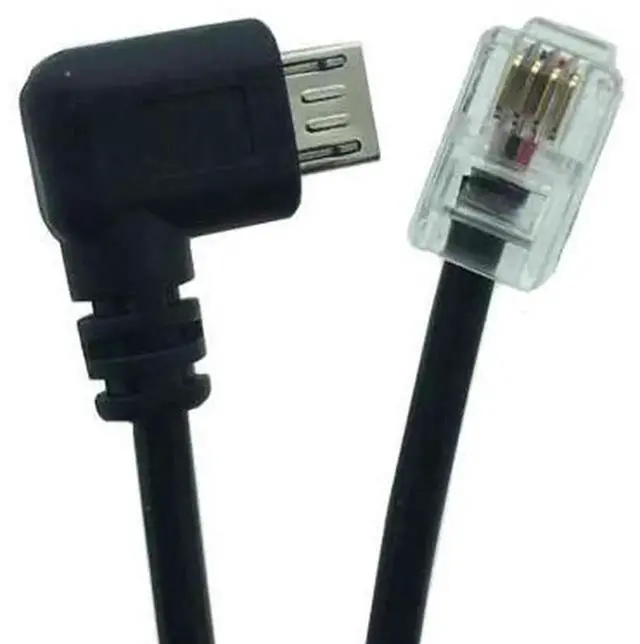 Alt view image 4 of 5 - 0.25M USB MicroB Male to RJ9 4P4C Male Converter Extension Cable,Custom Signal Transfer Adapter Wire,Short Cord for Compatible Telephone Handset and Matching Hardware Connection