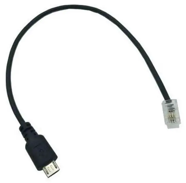 Alt view image 5 of 5 - 0.25M USB MicroB Male to RJ9 4P4C Male Converter Extension Cable,Custom Signal Transfer Adapter Wire,Short Cord for Compatible Telephone Handset and Matching Hardware Connection