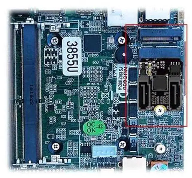Alt view image 2 of 3 - M.2 A+E Key to DualPort SATA 6G Expansion Card,M.2 Key A+E to SATA 3.0 Adapter Converter Card,DriverFree M.2 to Dual SATA Interface for Adding SATA HDD SSD to Desktop Motherboard