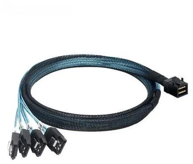 Main image of MiniHD SFF8643 to 4X SATA Reverse Breakout Cable,12Gbps Internal Server Storage Cable,Reverse Definition Wire for Connecting Motherboard SATA Ports to MiniHD SAS Server Backplane