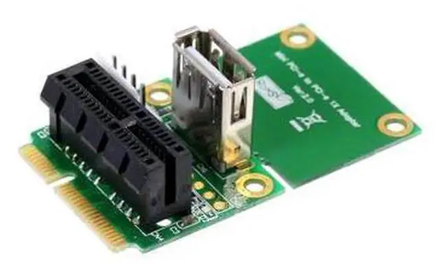 Alt view image 3 of 3 - PCIE 1X to Mini PCIE Adapter Converter Card,Supports FullSize and HalfSize Mini PCIE Modules,Desktop PCIExpress 1X Slot Expansion Card for Installing Mini PCIE Network Card SSD and Embedded Har