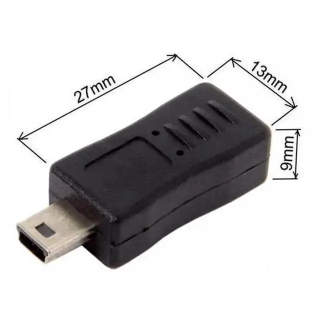 Alt view image 6 of 7 - 2Pcs/Lot Mini USB 2.0 Male to Micro Female & Micro USB Male to MiniUSB Female Adapters, Bidirectional USB Converter Connectors for Mobile Phone Camera Storage Devices