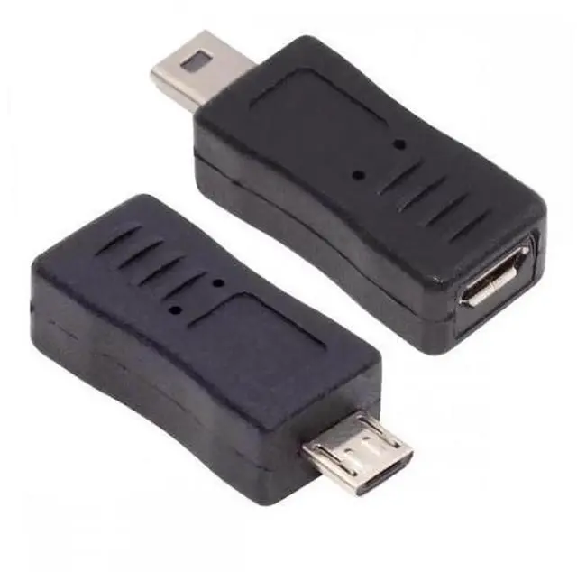 Alt view image 3 of 7 - 2Pcs/Lot Mini USB 2.0 Male to Micro Female & Micro USB Male to MiniUSB Female Adapters, Bidirectional USB Converter Connectors for Mobile Phone Camera Storage Devices