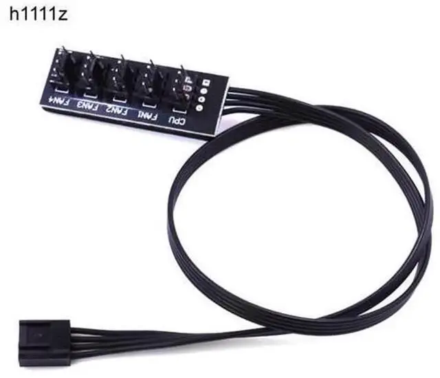 Main image of 40cm 1to5 4Pin Molex TX4 PWM Fan Splitter Cable, CPU Cooler Case Chassis Cooling Fan Power Hub Adapter, 4Pin PWM Fan Controller Extension Cord