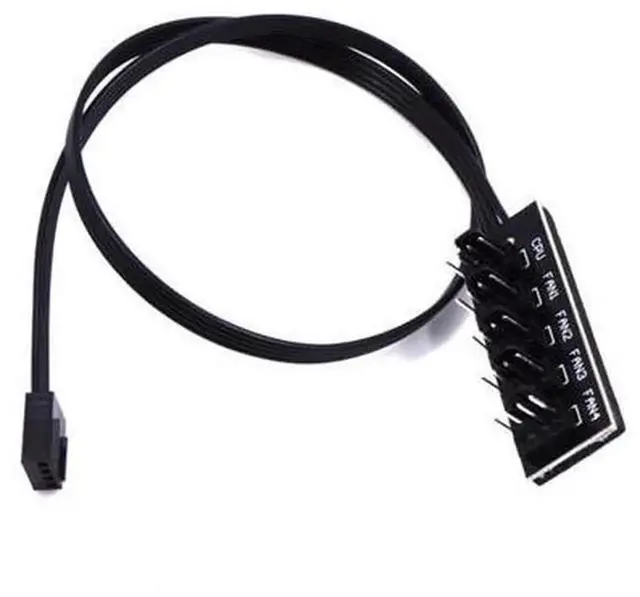 Alt view image 5 of 6 - 40cm 1to5 4Pin Molex TX4 PWM Fan Splitter Cable, CPU Cooler Case Chassis Cooling Fan Power Hub Adapter, 4Pin PWM Fan Controller Extension Cord