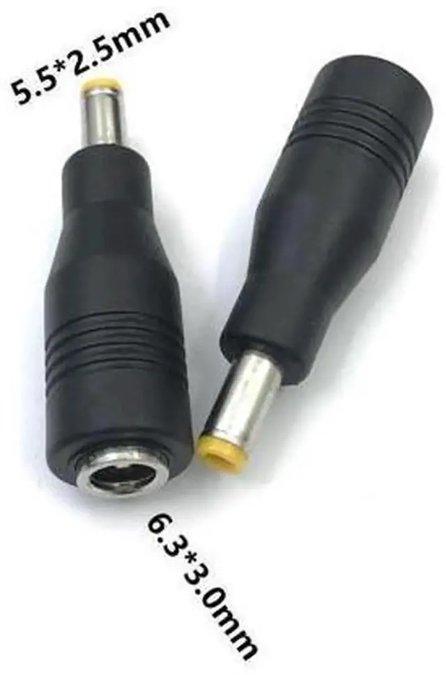 Main image of 1Pcs 5.52.5 Male to 6.33.0 Female DC Power Adapter Plug Connector, ACDC DC Tip Converter Adapter, Widely for Notebook Laptop Power Supply Connection