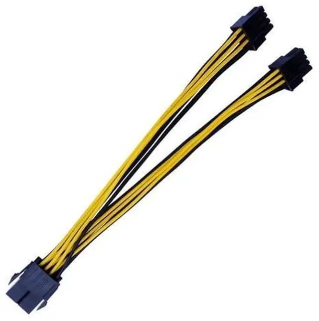 Main image of CPU/GPU 8Pin to 2 8Pin(6+2) PCIE Power Splitter Cable, 8Pin Female to Dual 8(6+2)Pin Male GPU Power Cord for Mining Rig, Modular PSU for ASUS MSI Gigabyte Sapphire Video Cards