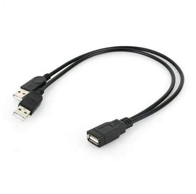 Main image of USB 2.0 Female to Dual USB Male YSplitter Power Adapter Cable, One Female Input to Two Male USB Output Cord for Supplement Power Supply of Hard Disk and USB Peripherals
