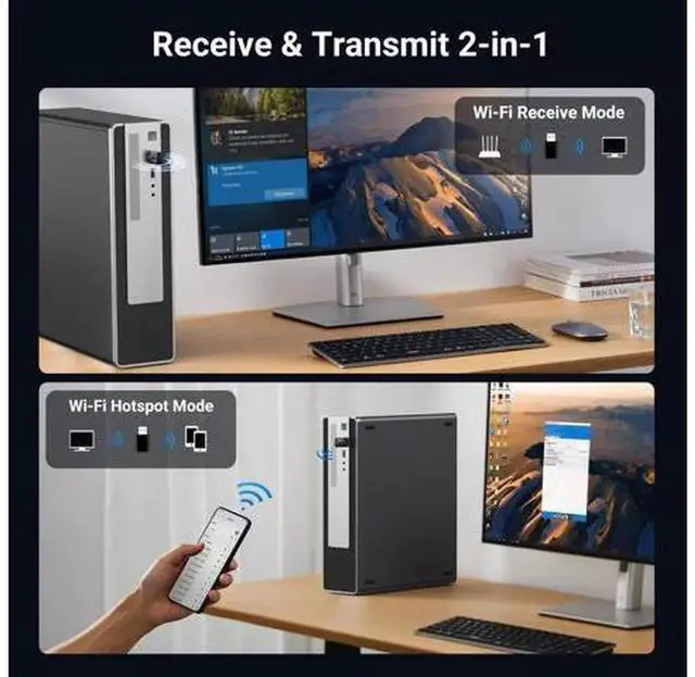 Alt view image 6 of 7 - AX900 USB WiFi 6 Adapter for Desktop PC, Dual Band 2.4GHz & 5GHz Wireless Network Adapter, Builtin Driver, PlugandPlay for Windows 10 Windows 11 Desktop Laptop