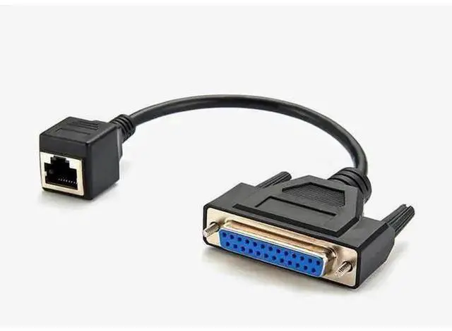Alt view image 5 of 7 - 30CM RJ45 to DB25 Female Serial Console Adapter Cable, RJ45 Ethernet Port to DB25F Serial Extension Cord for Network Device Console Debug Configuration