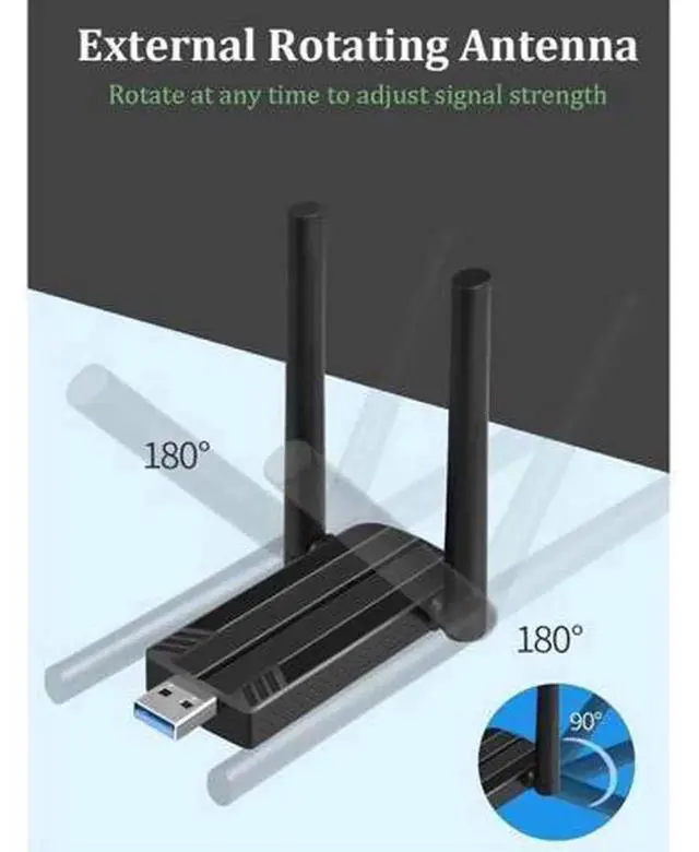 Alt view image 6 of 7 - USB 3.0 AX1800 WiFi 6 Wireless Adapter for PC Laptop, 802.11ax Dual Band WiFi Dongle, HighSpeed Wireless Network Adapter for Desktop Computer Supports Windows 7 10 11