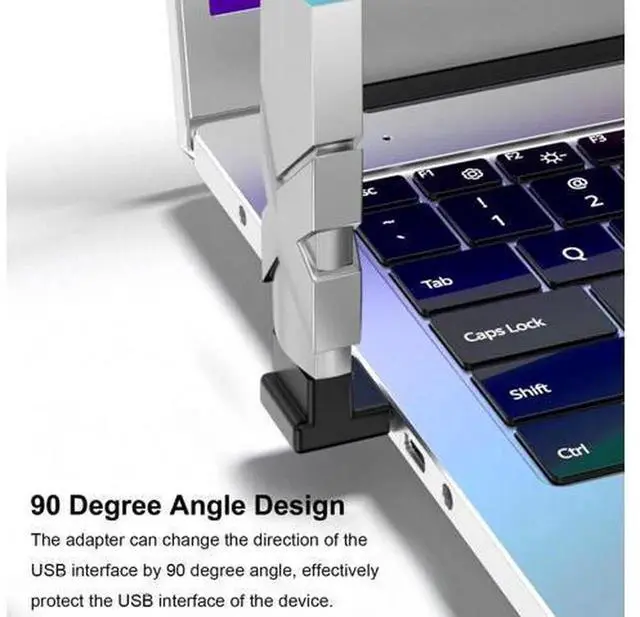 Alt view image 3 of 5 - 4Pack 90 Degree USB 3.0 Male to Female Adapter, Up/Down Vertical & Left/Right Horizontal Angled USB Extender Connector for Tight Space Cable Relief Installation