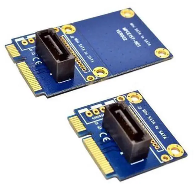 Alt view image 2 of 6 - mSATA to SATA Converter Card, HalfSize Mini SATA to 7Pin SATA PCIE Extension Adapter, Convert mSATA SSD to Standard SATA Interface for 2.5 Inch & 3.5 Inch HDD SSD Hard Drive Storage Upgrade