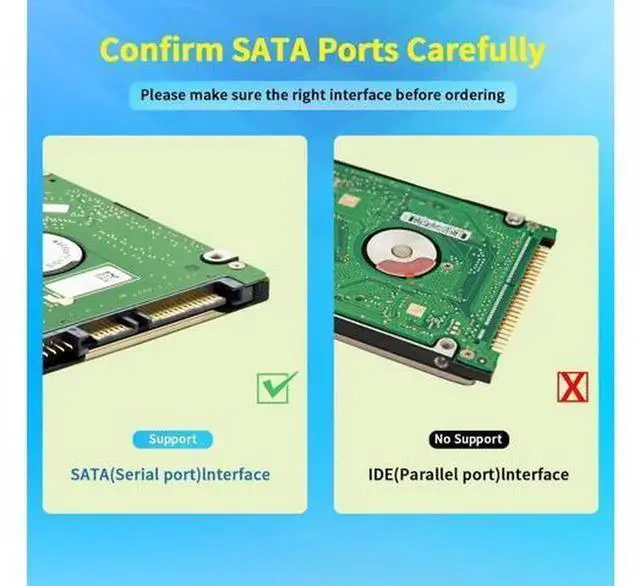 Alt view image 6 of 7 - 12Pack SATA III 6.0Gbps Data Cables, 16 Inch Straight Blue SATA Cable with Locking Latch, HighSpeed SATA 3 Cords for HDD, SSD, CDROM and DVD Optical Drives
