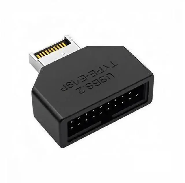 Main image of Overmolded TypeE IDC Socket USB3.1 FrontPanel Header to USB3.0 20Pin Extension Adapter with CH334P Chip, Internal PC Chassis Converter for Motherboard USB Port Expansion