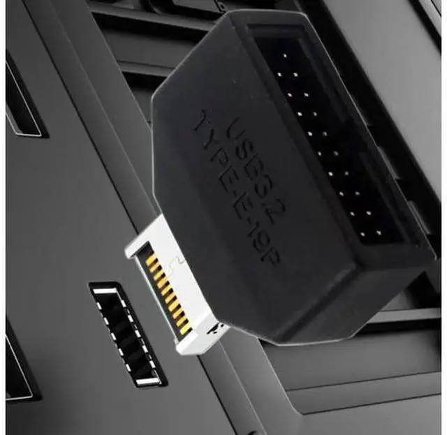 Alt view image 7 of 7 - Overmolded TypeE IDC Socket USB3.1 FrontPanel Header to USB3.0 20Pin Extension Adapter with CH334P Chip, Internal PC Chassis Converter for Motherboard USB Port Expansion