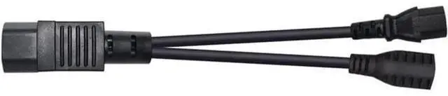 Alt view image 2 of 6 - 1FT C14 Male to C13 + 515R YSplitter Power Extension Cable, PDUStyle Computer Server Chassis Power Plug Cord for UPS, Server Power Supply and Industrial Equipment