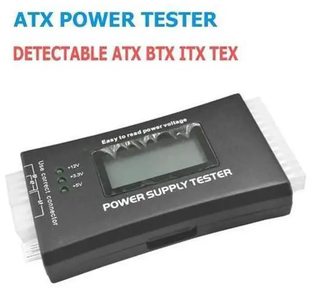 Alt view image 4 of 4 - 2024Pin LCD ATX Power Supply Tester Multifunctional PC PSU Measuring Tool, Digital Display Power Checker for ATX BTX ITX TFX Desktop Computer Power Supply Testing