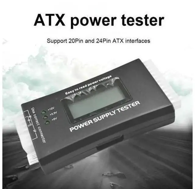 Alt view image 2 of 4 - 2024Pin LCD ATX Power Supply Tester Multifunctional PC PSU Measuring Tool, Digital Display Power Checker for ATX BTX ITX TFX Desktop Computer Power Supply Testing