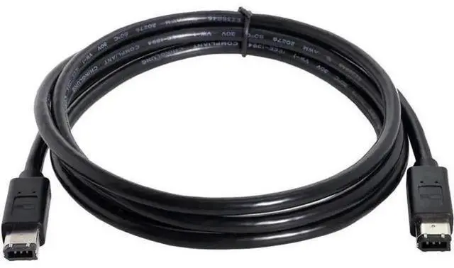 Alt view image 5 of 7 - IEEE 1394 FireWire 400 6Pin to 6Pin iLink Cable 1.8M Black, 66 FireWire 400 HighSpeed Data Transfer Cord for Camcorders, Hard Drives and FireWireEnabled Peripheral Devices