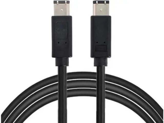 Alt view image 3 of 7 - IEEE 1394 FireWire 400 6Pin to 6Pin iLink Cable 1.8M Black, 66 FireWire 400 HighSpeed Data Transfer Cord for Camcorders, Hard Drives and FireWireEnabled Peripheral Devices