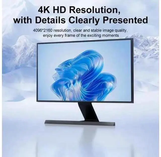 Alt view image 3 of 5 - HDMI to DisplayPort Adapter 4K@60Hz UniDirectional Video Converter, Aluminum Housing Plug & Play Adapter, Convert HDMI Source from PC PS5 Xbox to DisplayPort Monitor Projector Display Device