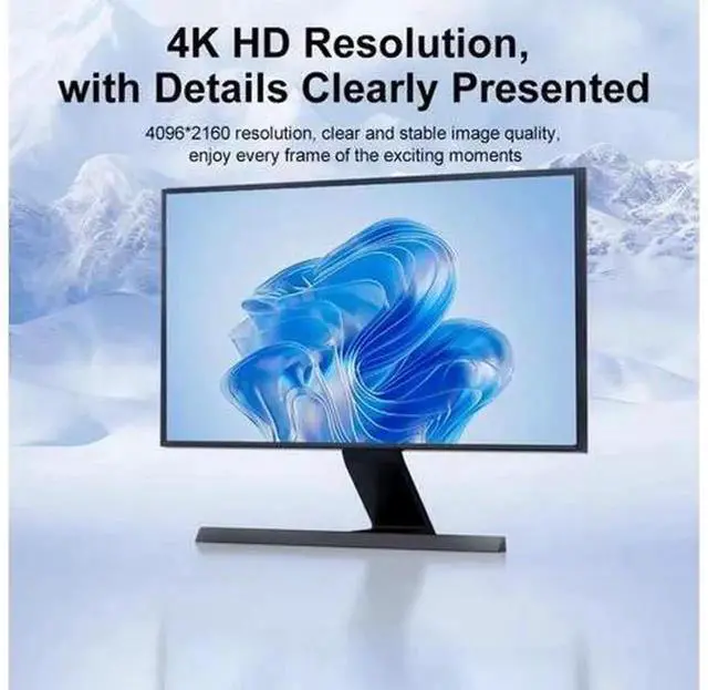 Alt view image 2 of 5 - HDMI to DisplayPort Adapter 4K@60Hz UniDirectional Video Converter, Aluminum Alloy Housing PlugandPlay Adapter, Connect HDMI Source PC PS5 Xbox to DisplayPort Monitor Projector Display