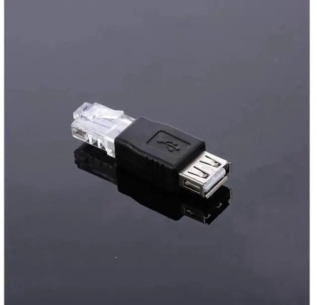 Alt view image 5 of 6 - USB to RJ45 Adapter USB2.0 Female to Ethernet RJ45 Male Plug Connector, USB 2.0 Port to Wired LAN Network Converter for Desktop Laptop Network Device Wired Ethernet Connection
