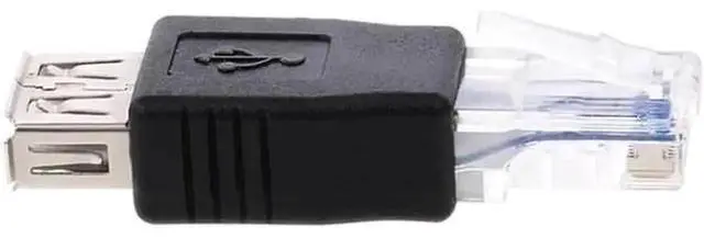Alt view image 5 of 6 - USB 2.0 Female to RJ45 Male Network Adapter, USBtoEthernet Converter Connector, Add Wired LAN Port for USB Host Devices, 10/100Mbps Fast Ethernet for Laptop Desktop Embedded Device
