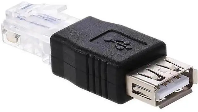 Main image of USB 2.0 Female to RJ45 Male Network Adapter, USBtoEthernet Converter Connector, Add Wired LAN Port for USB Host Devices, 10/100Mbps Fast Ethernet for Laptop Desktop Embedded Device
