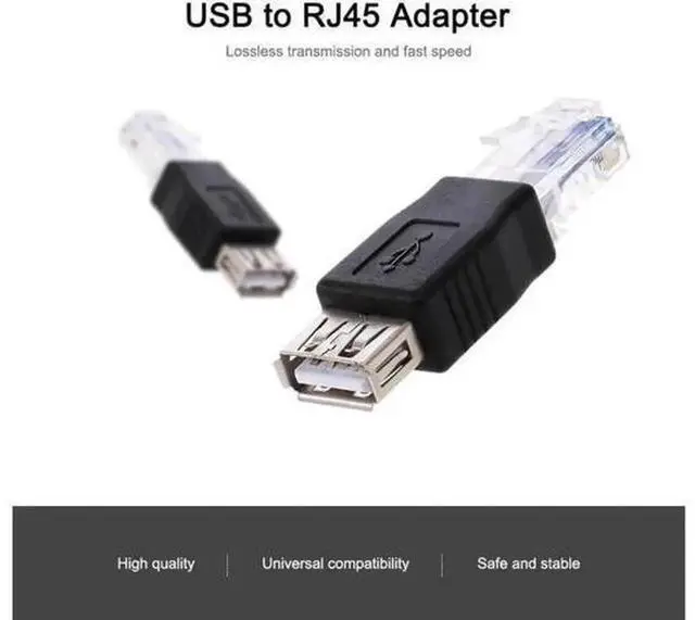 Alt view image 2 of 6 - USB 2.0 Female to RJ45 Male Network Adapter, USBtoEthernet Converter Connector, Add Wired LAN Port for USB Host Devices, 10/100Mbps Fast Ethernet for Laptop Desktop Embedded Device