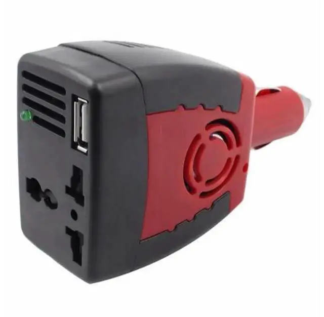 Alt view image 2 of 5 - 150W Car Power Inverter, DC 12V Input to AC 220V Output Car Converter with USB Charging Port, VehicleMounted Power Adapter for Car Travel Emergency Mobile Device Power Supply