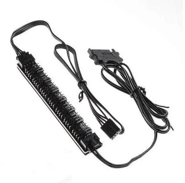 Main image of IDCOOLING FH07 SATA Powered Fan Hub Splitter, 7Port PWM Fan Hub for 4Pin & 3Pin PC Internal Fans, SATA Power Supply Computer Case Fan Controller for Chassis Cooling System