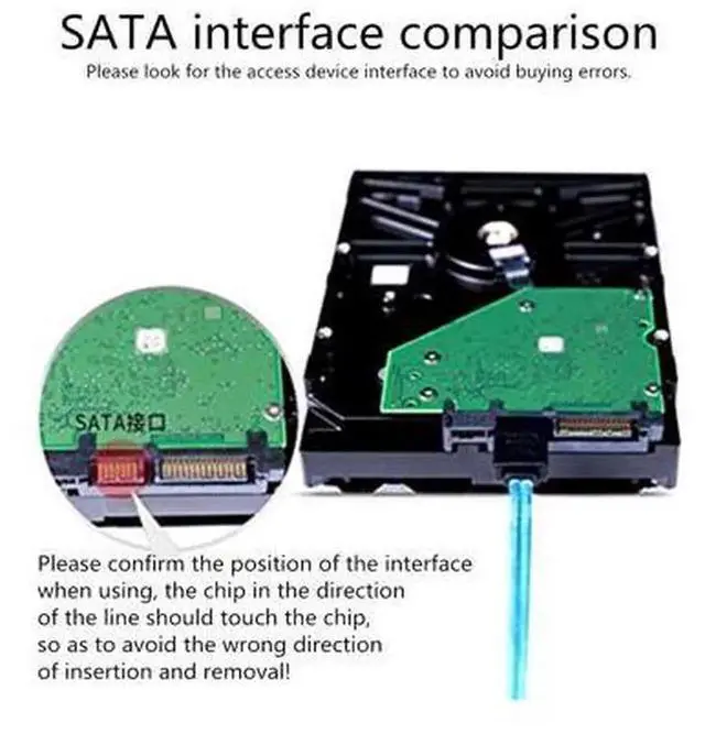 Alt view image 3 of 7 - CableDeconn 6Pack SATA 6Gbps Data Cables 1M Length, HighSpeed SAS SATA Server Cable Set, 6G SATA III Cord for Server Storage HDD SSD Optical Drive Internal Data Transmission
