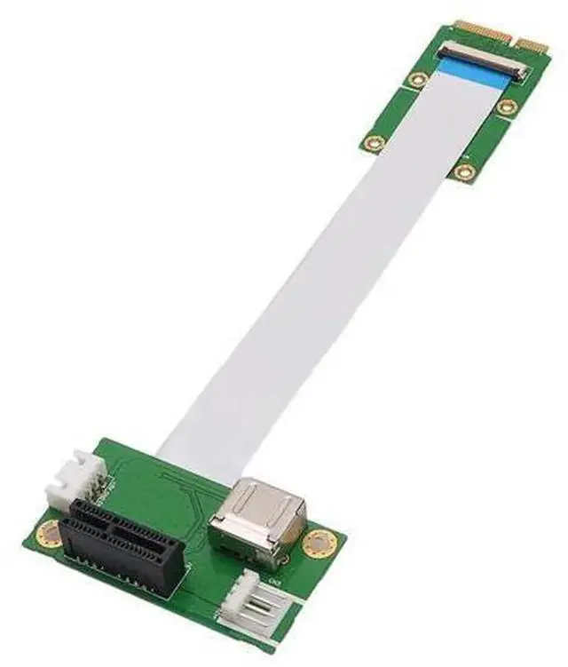Main image of Mini PCIE to USB PCIE Express 1X Riser Extender Adapter Card with 15/25CM FPC Flexible Cable, Mini PCIE Slot to USB Port Converter for Internal Wireless Module Expansion Modification