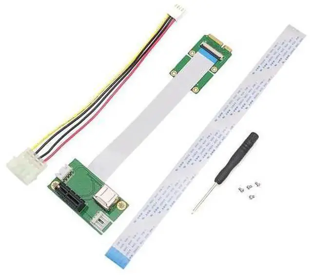 Alt view image 2 of 3 - Mini PCIE to USB PCIE Express 1X Riser Extender Adapter Card with 15/25CM FPC Flexible Cable, Mini PCIE Slot to USB Port Converter for Internal Wireless Module Expansion Modification