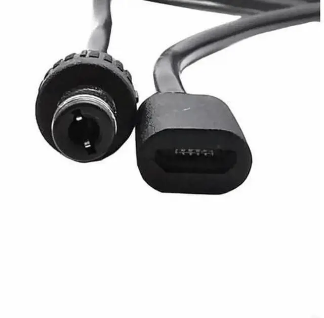 Alt view image 3 of 7 - DC 5.5x2.5mm Male to Micro USB 5Pin Female Power Adapter Cable 20CM, 22AWG 3A HighCurrent DC Power Extension Cord for Power Supply Charger Convert DC Plug to MicroUSB Port
