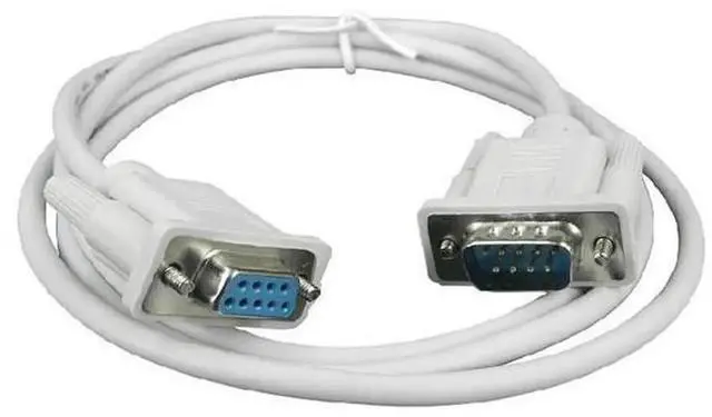 Main image of 1.5M RS232 DB9 Serial Extension Cable, 9Pin Male to Female DB9 PC Converter Cord, RS232 Serial Port Extender for Industrial Equipment POS Scanner Serial Device Connection