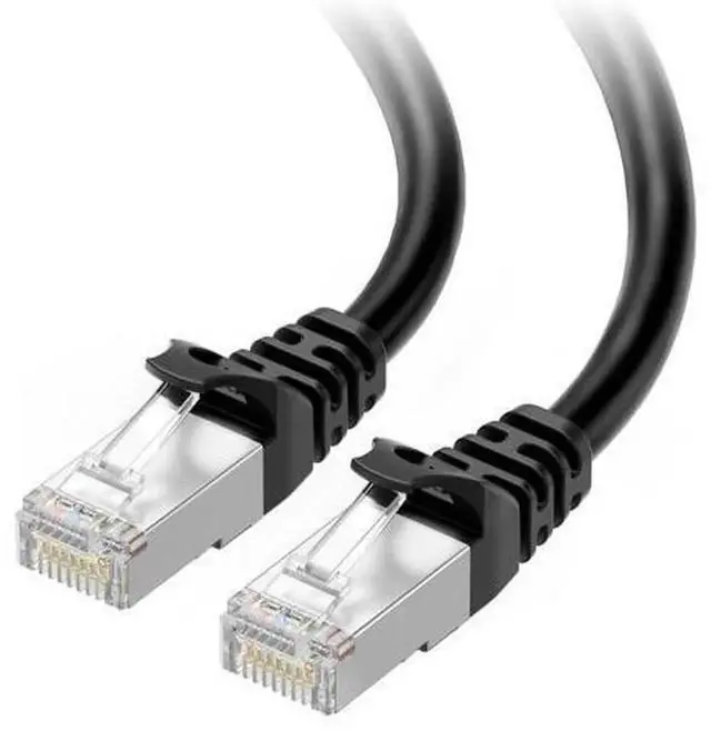 Main image of 10ft Cat6A Snagless Shielded Ethernet Cable, 10Gbps HighSpeed Cat 6A LAN Network Cord Black, RJ45 Patch Cable for Router Modem PC Server NAS Gaming Network Connection