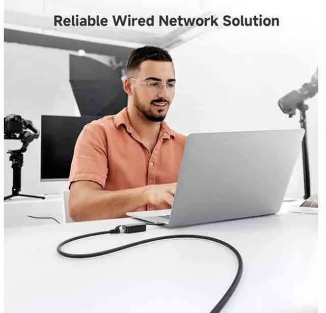 Alt view image 2 of 7 - 10ft Cat6A Snagless Shielded Ethernet Cable, 10Gbps HighSpeed Cat 6A LAN Network Cord Black, RJ45 Patch Cable for Router Modem PC Server NAS Gaming Network Connection