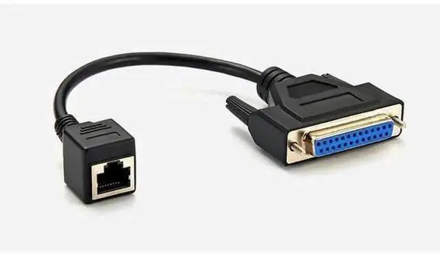 Main image of RJ45 to DB25 Female Serial Console Cable Adapter 30CM, RJ45 Ethernet Port to DB25F Serial Extension Cord for Network Switches Routers Server Console Debug Configuration