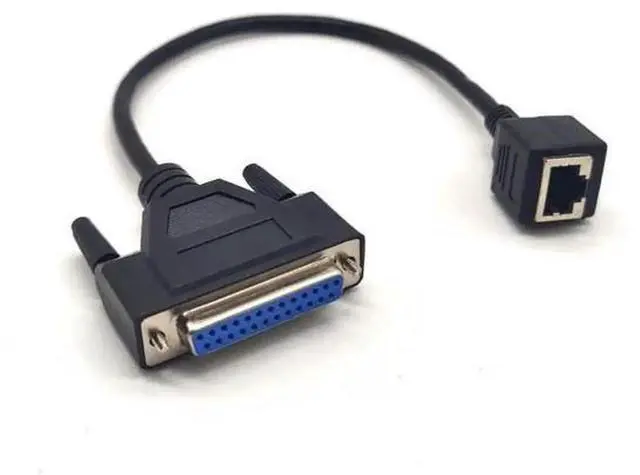 Alt view image 4 of 7 - RJ45 to DB25 Female Serial Console Cable Adapter 30CM, RJ45 Ethernet Port to DB25F Serial Extension Cord for Network Switches Routers Server Console Debug Configuration