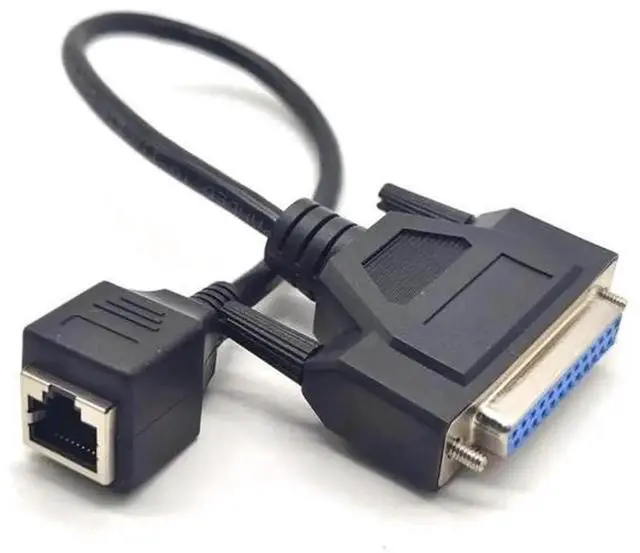 Alt view image 3 of 7 - RJ45 to DB25 Female Serial Console Cable Adapter 30CM, RJ45 Ethernet Port to DB25F Serial Extension Cord for Network Switches Routers Server Console Debug Configuration