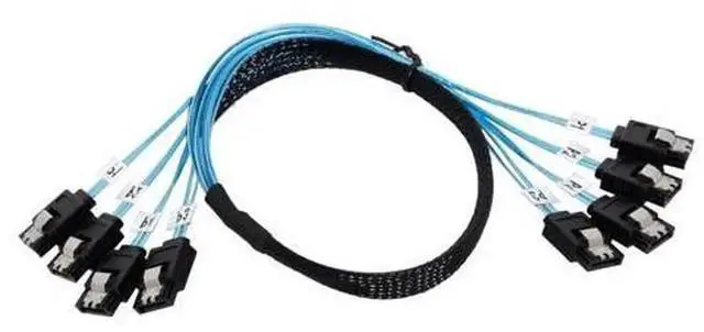 Main image of SAS 4 SATA 7Pin Male Host to 4 SATA 7Pin Male Target Hard Disk Cable 50CM, 6Gbps HighSpeed Server RAID Internal Data Cord for MultiDrives Storage Array Connection